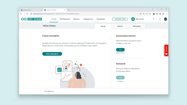 Arduino Cloud "Thing" setup