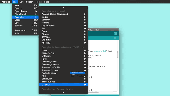 Open the KeyboardController example