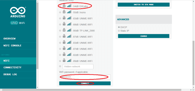 Arduino UNO WiFi section