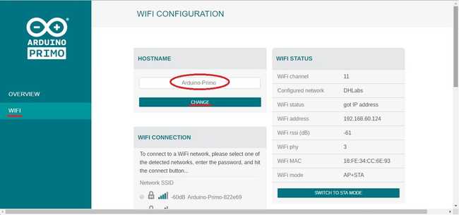 ArduinoPrimo webpanel1