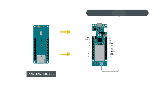 Simple circuit with board and antenna.