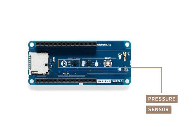 Figure 3: ENV Shield highlighting the pressure sensor