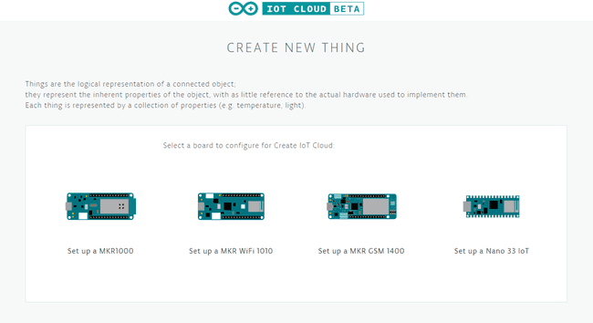 Figure 7: Create New Thing interface